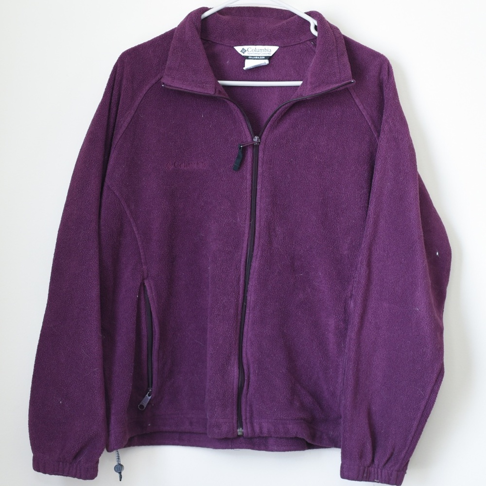 Columbia Zip-up wine colored fleece - Women's 1X